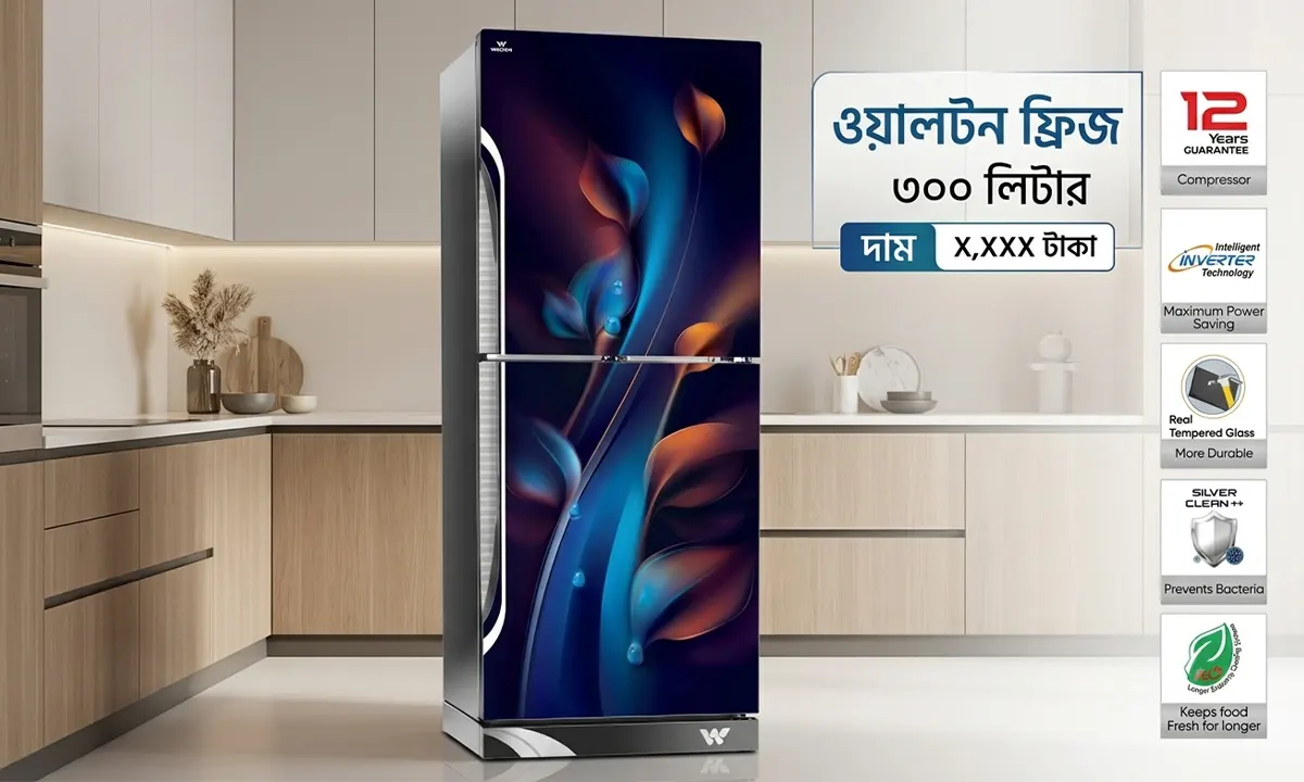 ওয়ালটন ফ্রিজ ৩০০ লিটার দাম ২০২৬ কেনার আগে যা জানা জরুরি